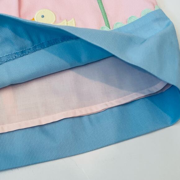 NWT Florence Eiseman 24M Finewale Pique Dress w/ Tulips, Bunny & Ducks - Picture 4 of 5